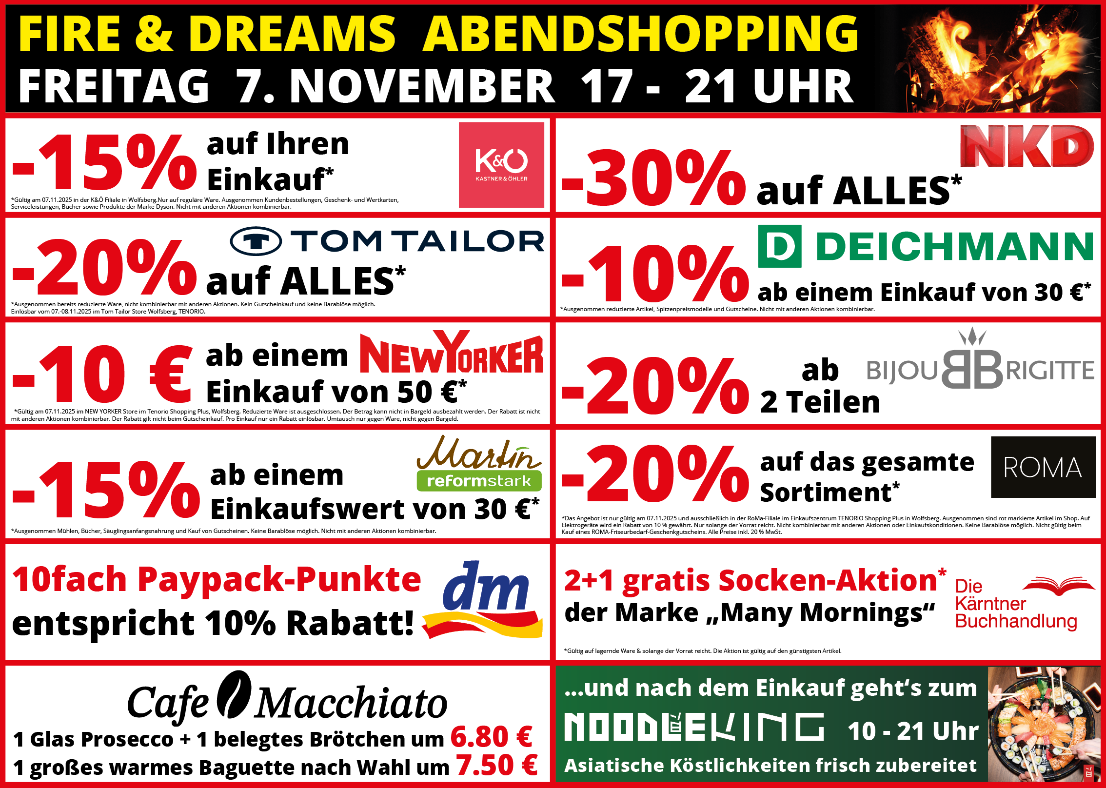 Abendshopping 2025 Angebotsübersicht