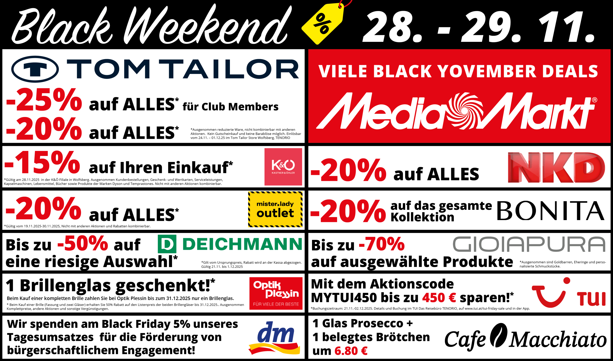 Angebotsübersicht Black Friday 2025