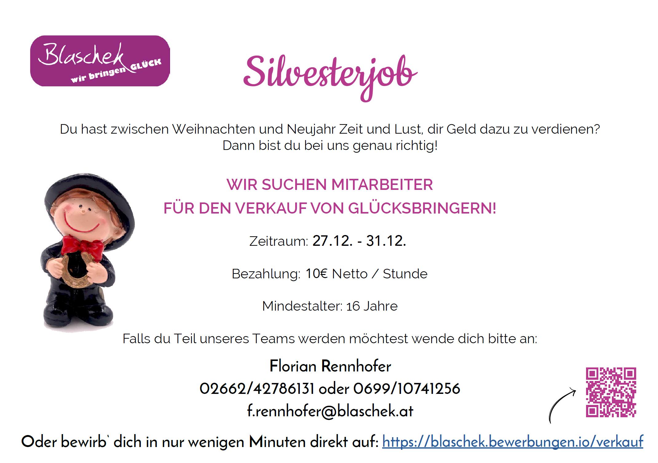 Blaschek Stellenanzeige