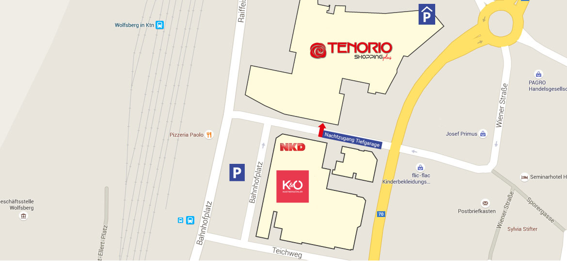 Lageplan mit Nachtzugang