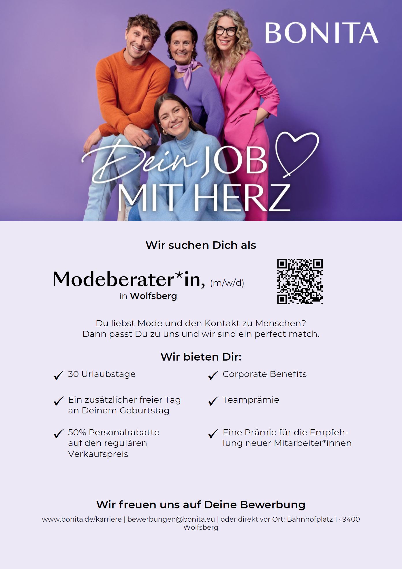Modeberaterin bei Bonita gesucht